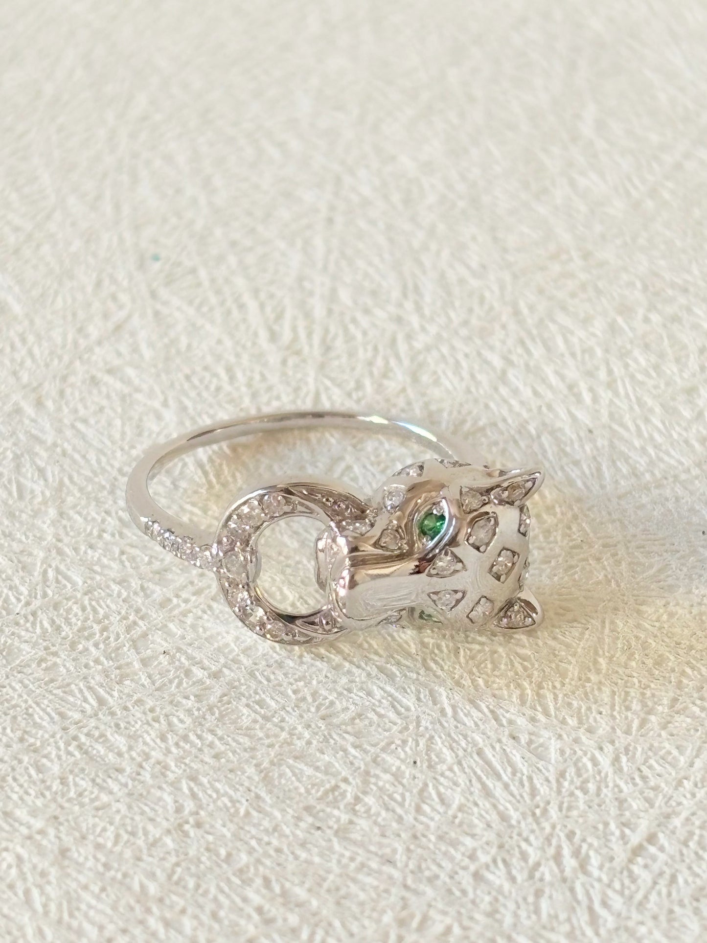 Bague Panthère Or blanc