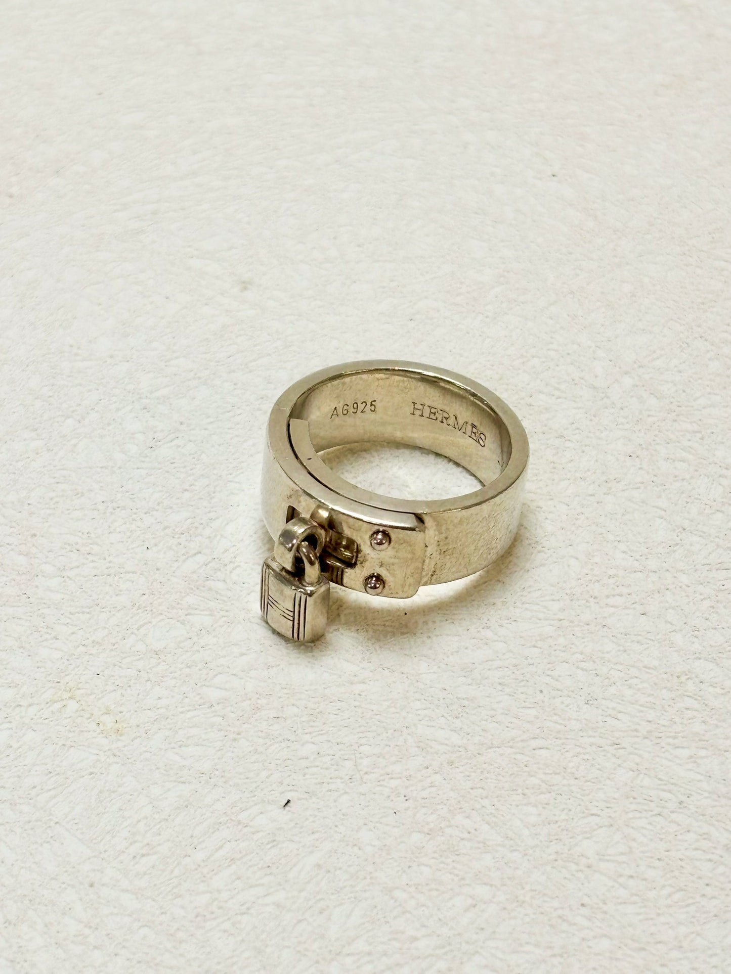 HERMÈS Bague Kelly Cadenas Argent