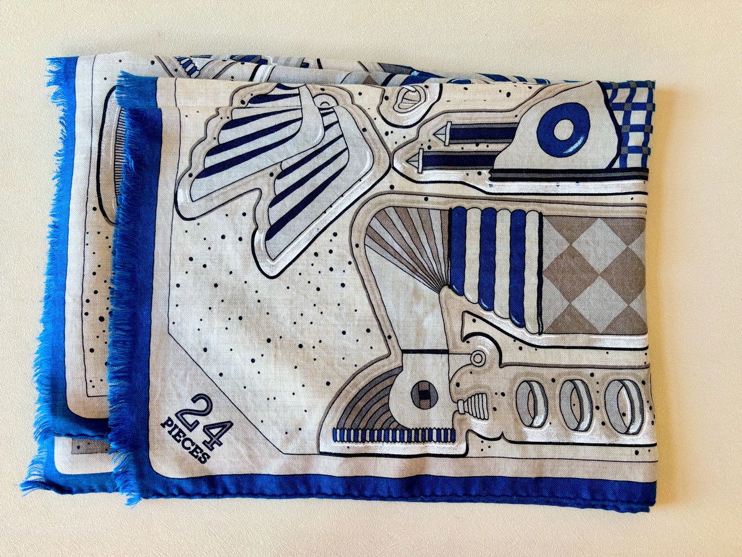HERMÈS Châle Rectangle Cosmic Horse Set