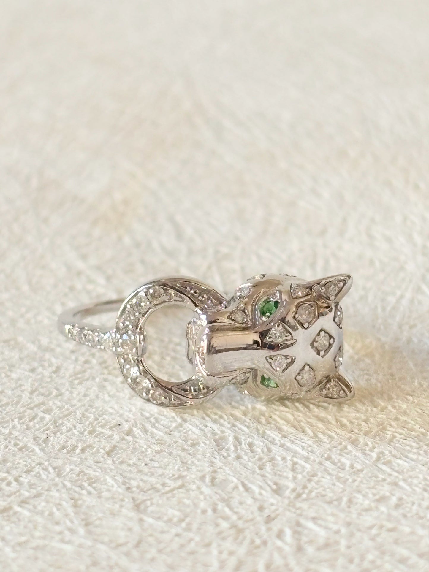 Bague Panthère Or blanc