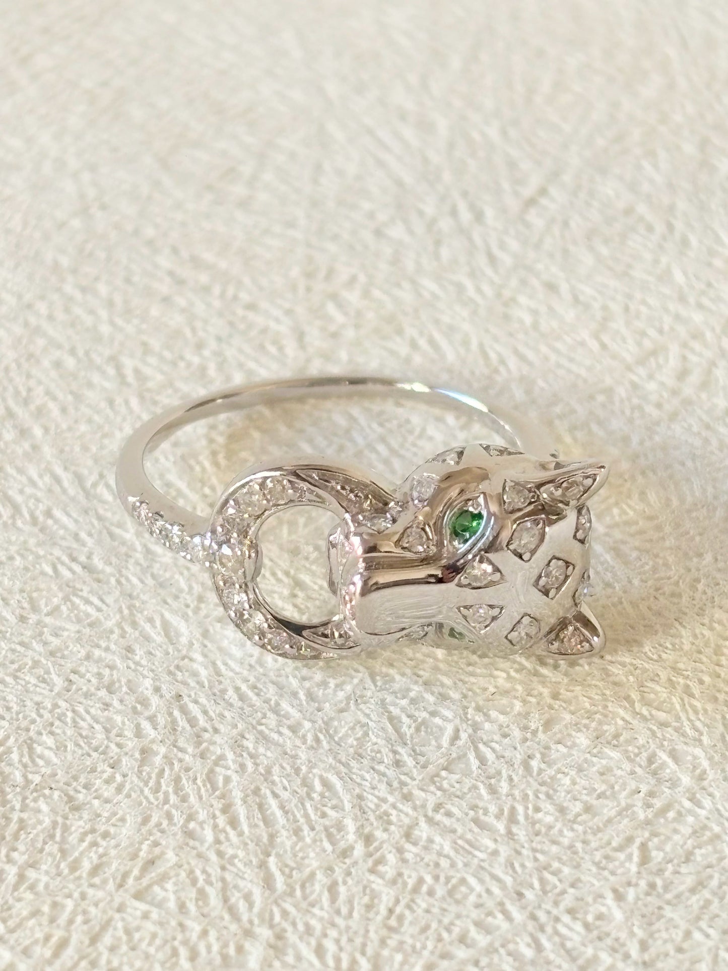 Bague Panthère Or blanc