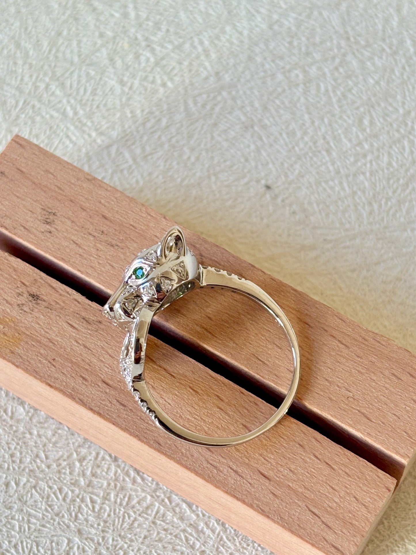 Bague Panthère Or blanc