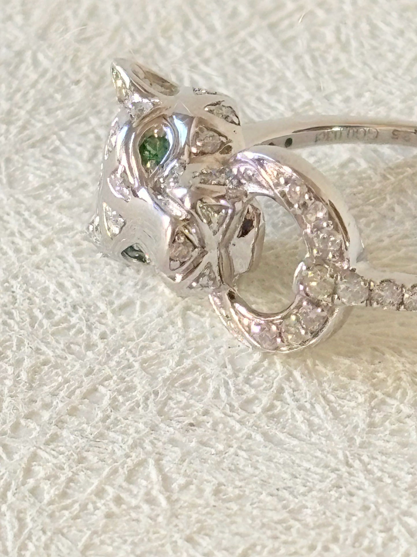 Bague Panthère Or blanc