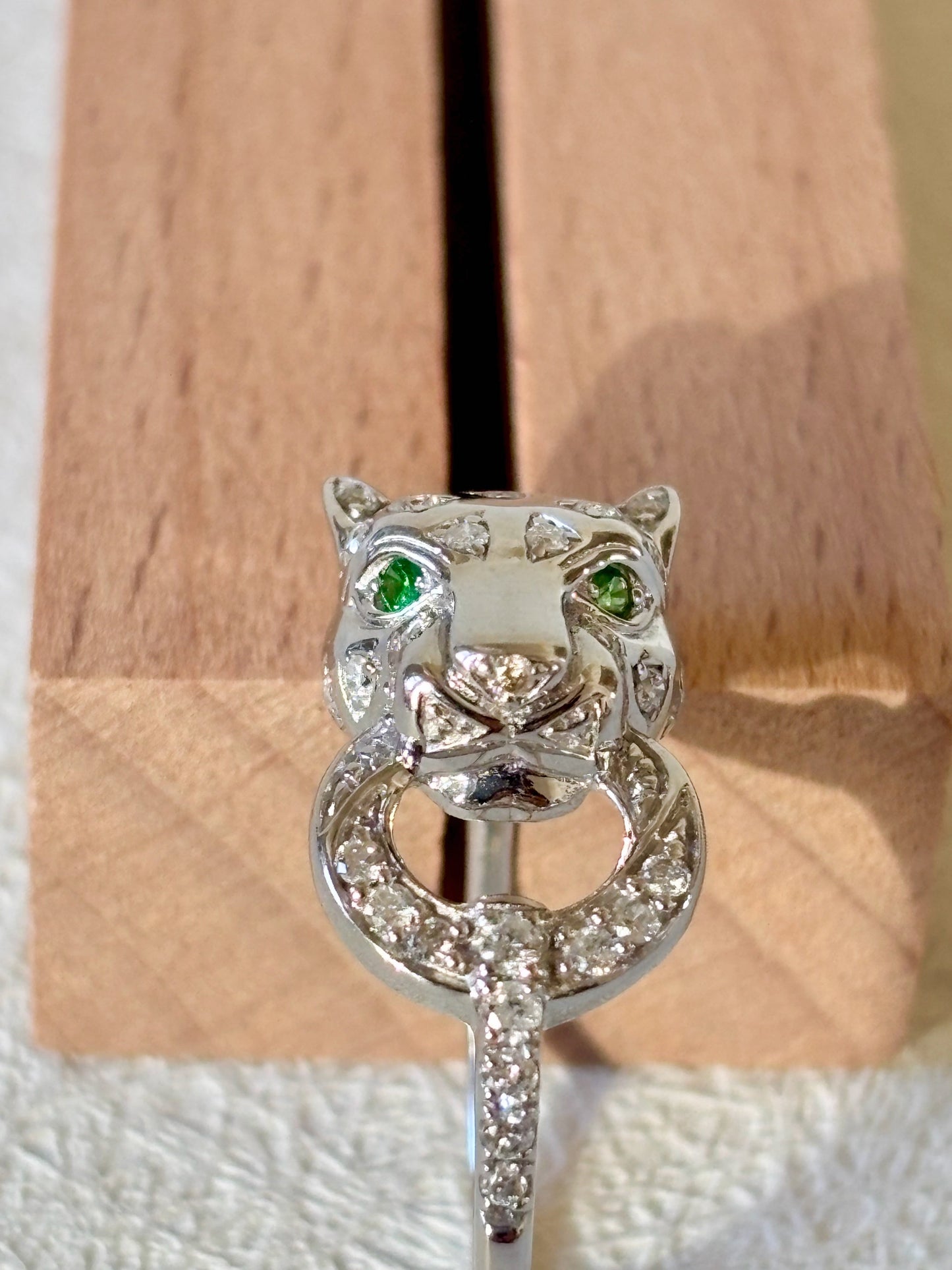 Bague Panthère Or blanc