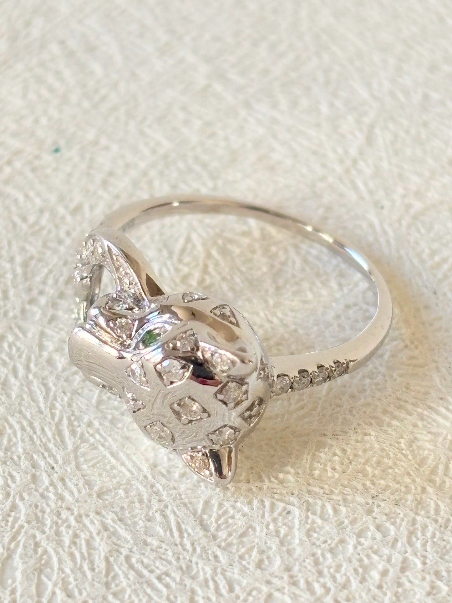 Bague Panthère Or blanc