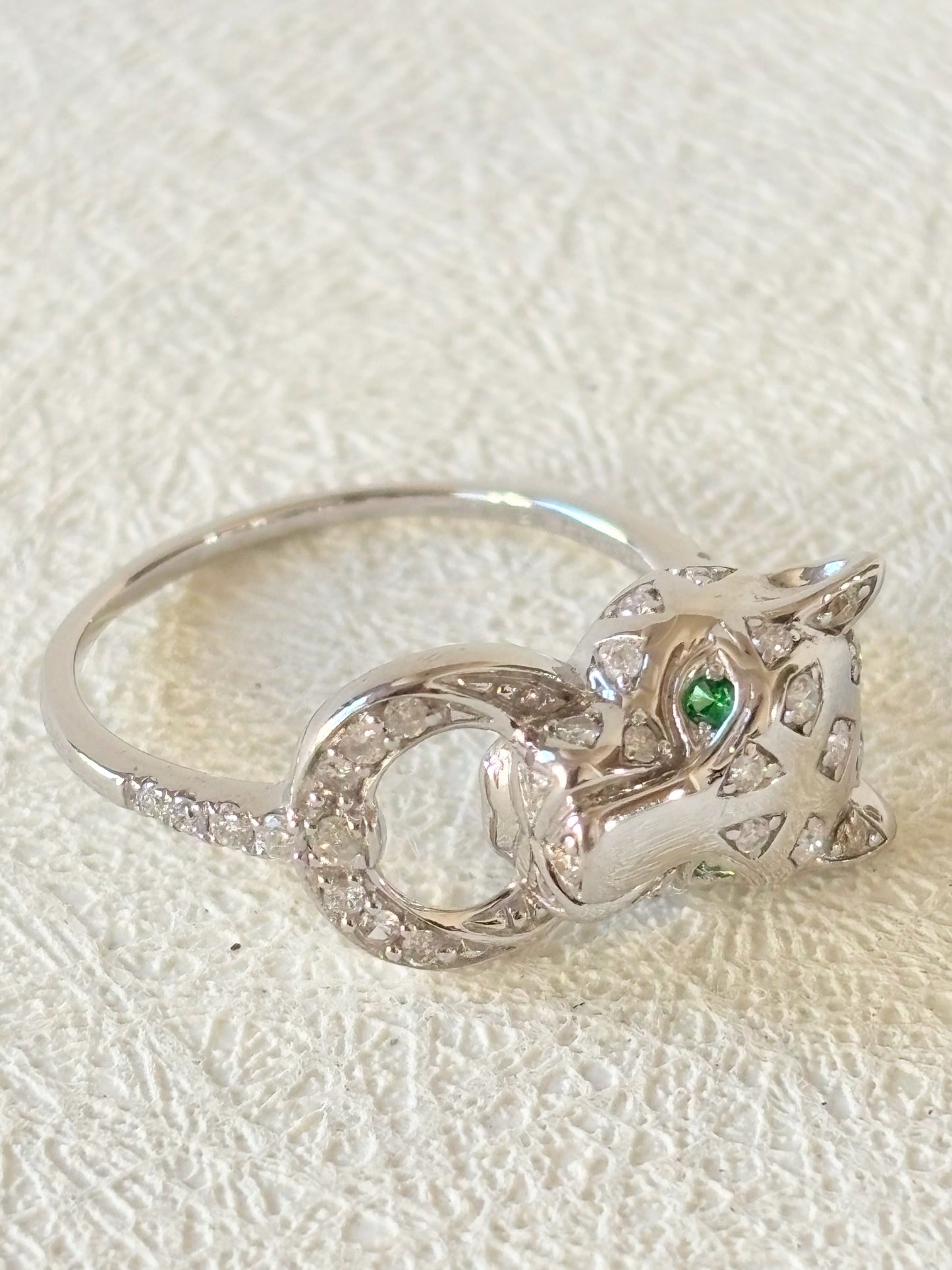 Bague Panthère Or blanc