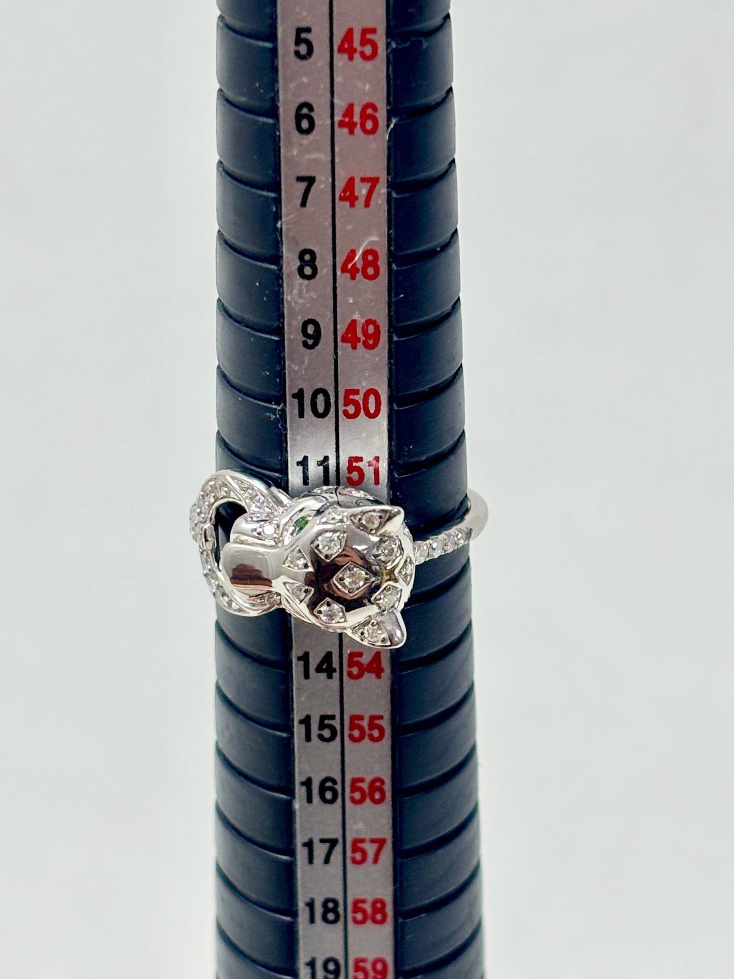 Bague Panthère Or blanc