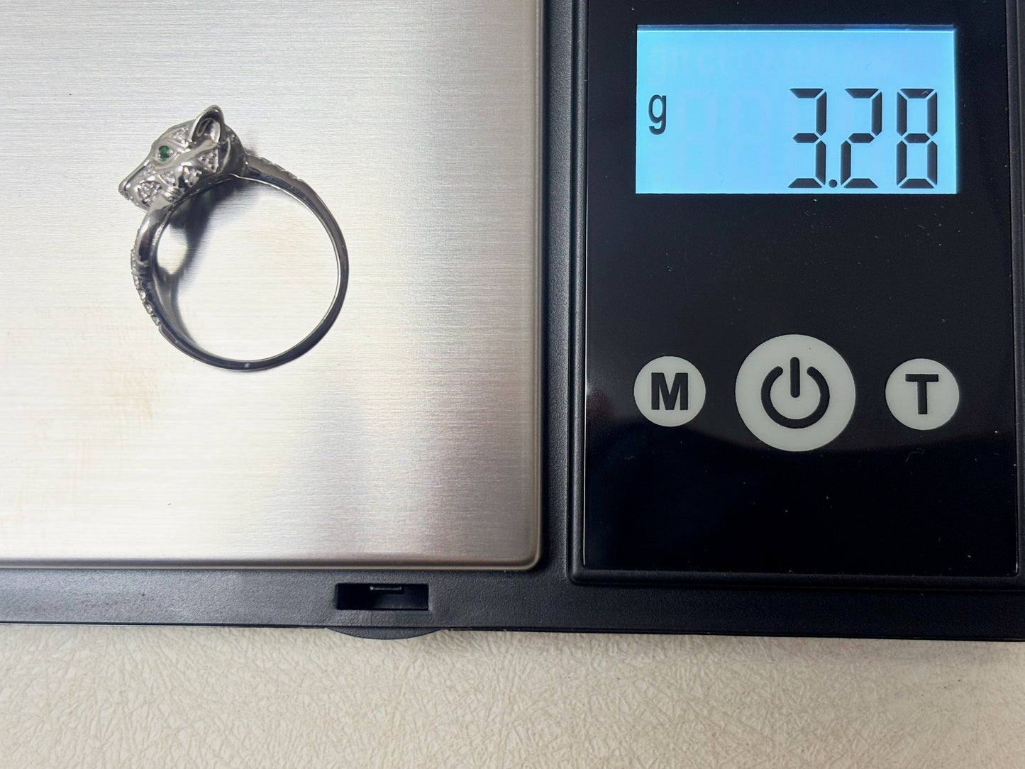 Bague Panthère Or blanc