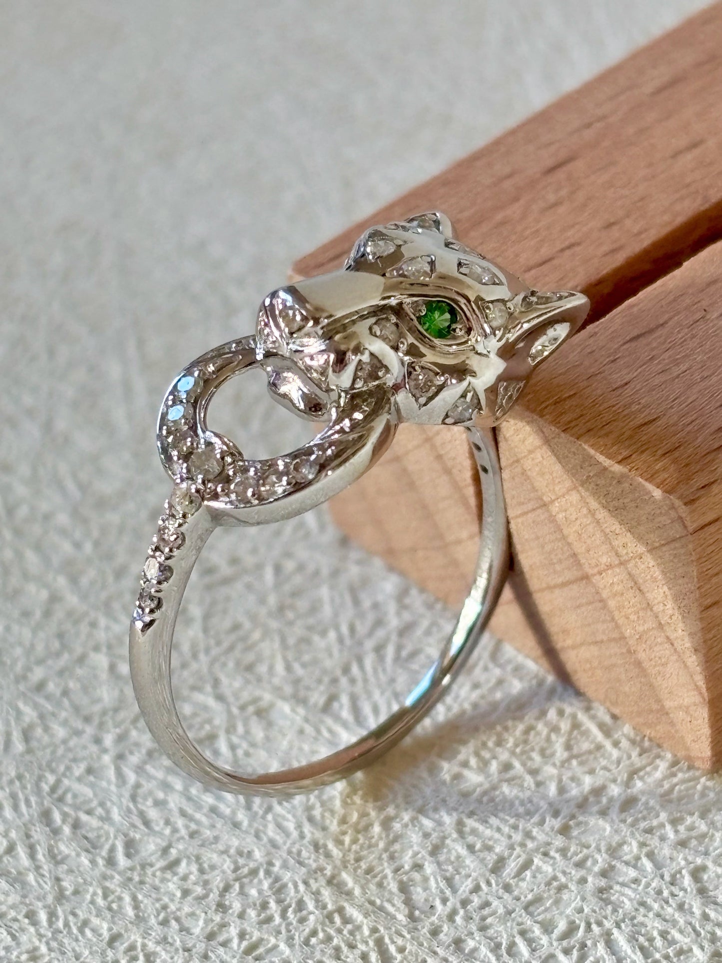 Bague Panthère Or blanc