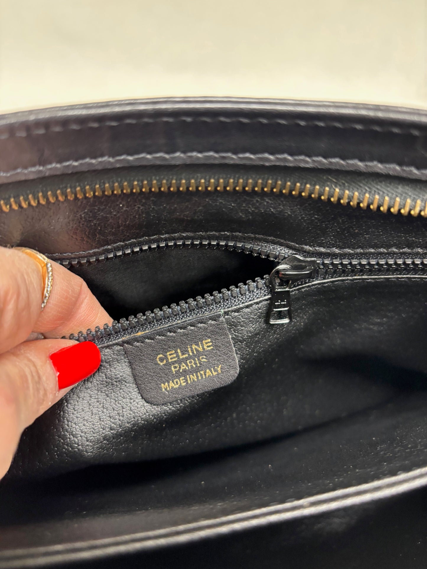 CÉLINE Pochette cuir